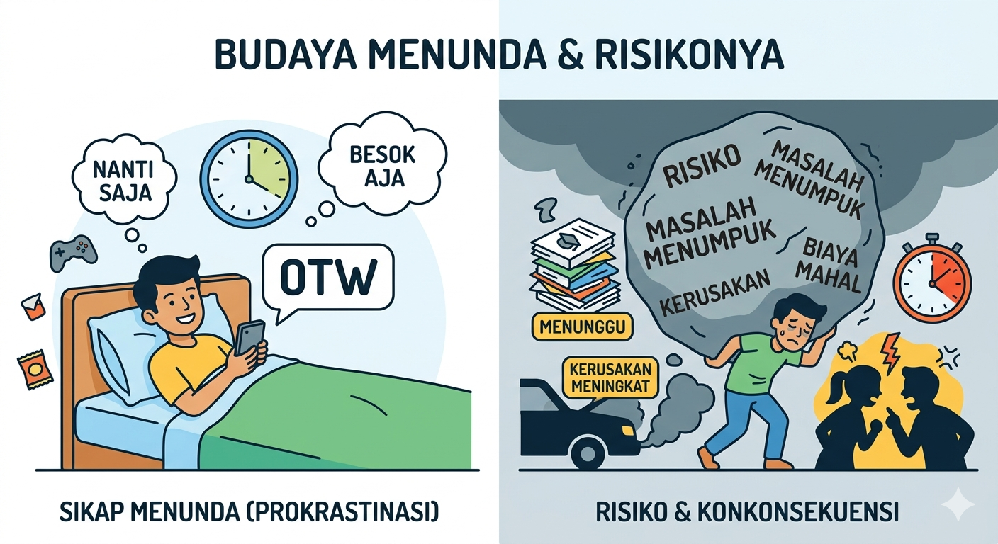 Budaya Menunda & Risikonya restu pratama @restuism